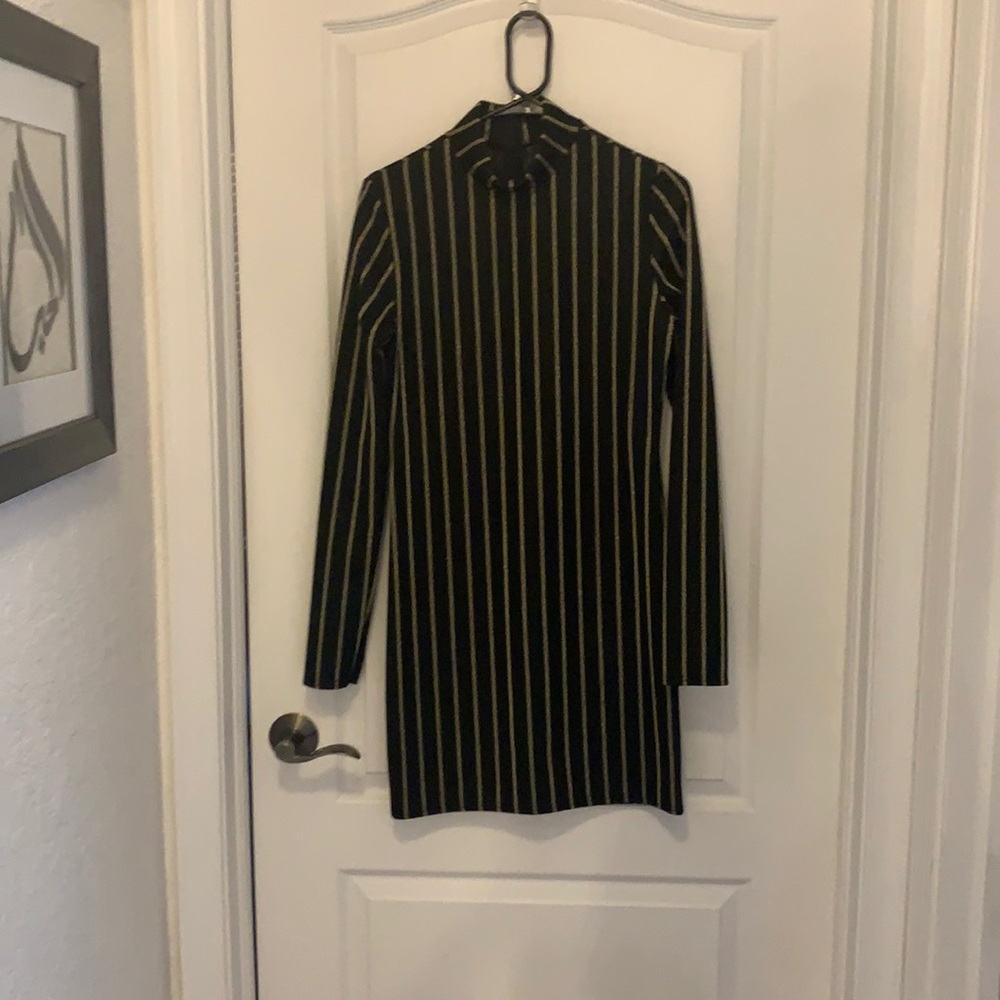 Black and gold dress